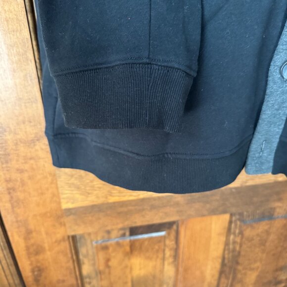 Express Black w/Gray Trim Button Close V-Neck Cardigan Jacket X-Large - Picture 8 of 13